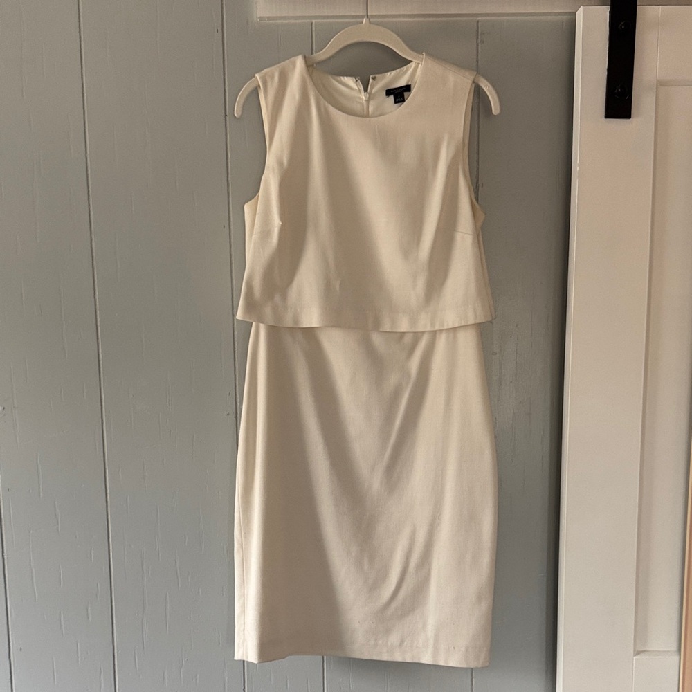 Elegant Cream Sleeveless Dress
